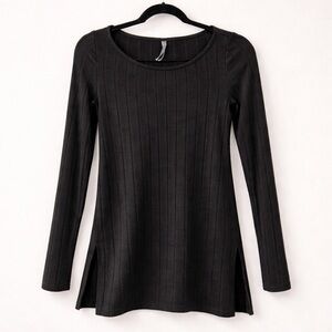 Anthropologie Ribbed Knit Tunic Sweater with Side Slits